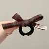 Elástico de Cabelo de Veludo de Alta Qualidade com Pom-Pom, Novo Estilo 2026, Elástico para Coque com Laço, Scrunchie de Ursinho Delicado para Mulheres