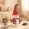 Decoração de boneco de neve de desenho animado de Natal boneca grande decoração de Natal layout de cena de vitrine de shopping