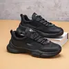 Zapatos Deportivos Casuales de Malla Transpirables Suaves con Cordones Negros para Hombre Verano 2026 Nuevos de Moda