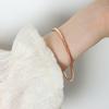 Anillo Pulsera de Acero de Titanio Chapado en Oro con Diseño Simple de Nicho de Estilo Trendy Nacional Pulsera para Combinar con Todo Joyería Pulsera para Mujer