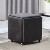 Banqueta de Almacenamiento Moderna Nórdica, Banqueta para Cambiarse los Zapatos, Taburete Pequeño Multifuncional, Taburete Plegable Cubo, Taburete Combinado Cinco en Uno