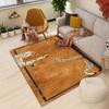 Alfombra Americana Retro Transfronteriza de Terciopelo Cristal con Estampado de Leopardo para Sala de Estar, Sofá, Mesa de Centro, Alfombra para Dormitorio, Alfombra de Cabecera para Habitación