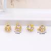 Cobre puro banhado a ouro 18K real envolto em ouro cobre micro-incrustado zircão banhado pequeno pingente brinco de orelha artesanal diy pulseira acessórios brincos
