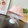 Sombreros de Verano 2026 Estilo Coreano para Niñas, Nuevo Sombrero de Pescador Fino y Transpirable con Diseño Floral para Proteger del Sol y los Rayos UV para Bebé