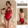 Lencería sexy Kameixue, ropa de dormir sexy, QQNY deseo puro sin extracción, body de encaje hueco, uniforme de cheongsam 2097