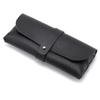 Nueva caja de cuero para gafas de sol con una sola uña, caja suave para gafas de sol, caja portátil negra de moda, venta directa de fábrica