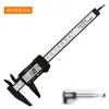 Calibrador vernier con pantalla digital electrónica de 0 a 150 mm, calibrador de plástico de alta resistencia, herramienta de medición de diámetro interior y exterior.