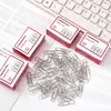 Clips para Papel Plateados de 28 mm 100 Piezas #3 Hierro Niquelado Resistente a la Corrosión Clips de Papel Metálicos Caja de Papel Neutra Clips para Papel Transfronterizos