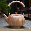 Tetera de Leña Juego de Té Kung Fu Retro Chino Asa de Cerámica Gruesa Tetera Calabaza para el Hogar Venta al por Mayor