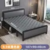 Cama plegable para uso individual o doble, cama para siestas en casa para adultos, cama individual duradera para viviendas de alquiler, cama plegable engrosada y reforzada