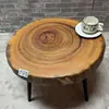 Mesa de Té de Madera de Alcanfor Talla de Raíz Madera Maciza Mesa de Café Pequeña Estilo Shaji B&B Sala de Estar Ventana Saliente Tatami Mesa Pequeña