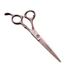 Tijeras de Peluquería Shenxingzhe Gm54 de 6.0 pulgadas Acabado Pintado Oro Rosa Mango de Bambú Tijeras Rectas Tijeras Entresacadoras