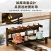 Estante de Té de Escritorio Pequeño Juego de Té Estante de Almacenamiento de Té Estante para Tazas de Té Estante de Exhibición Juego de Té Gabinete de Té Mesa de Té Estante de Té