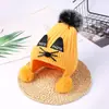 Gorro para Niños Otoño e Invierno Terciopelo Engrosado Cálido Bebé Bebé Masculino y Femenino Protección para Orejas Más Algodón Gorro de Lana Tejido para Niños