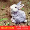Suministro transfronterizo mini adornos de conejito bonsái musgo micro paisajismo decoraciones modelo animal manualidades de resina