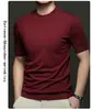 Nuevas camisetas de cuello redondo para hombre, disponibles en múltiples colores para primavera y verano, estilo básico, adecuadas para uso casual y para ir al trabajo, color liso, manga corta y disponibles para pedidos mixtos