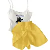 Com Bojo Desenho Animado Camisola Pijama para Mulheres Verão Novo Estilo Meninas Estudantes Podem Usar Conjunto de Roupas para Casa