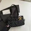 Bolso cruzado para mujer 2026 nuevo, bolso de hombro de lunares, bolso de hombro simple y fresco, bolsa de mano tipo tote de gran capacidad para el trabajo, moderno