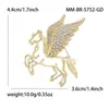 Broche de Pegaso Hueco de Aleación Moderno y Creativo, Accesorio Elegante para Trajes y Abrigos de Hombres y Mujeres