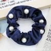 Tela de Color Sólido Floral de Lunares Anillo para el Pelo de Intestino Grueso Estilo Coreano Estilo ins Cuerda para el Pelo Simple a Cuadros de Letra Espiga Banda de Goma