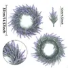 1 peça Coroa de Flores Artificiais para Exterior, Lavanda Roxa Exuberante com Acabamento Fosco, Coroa Floral Falsa de Primavera Verão, Porta da Frente, Parede, Janela, Decoração Interna Externa, Coroa de Lavanda Fosca Realista Durável