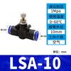 Conector pneumático de encaixe rápido, tubo de ar reto, PE/PU/PG/PEG, três vias, quatro vias, placa divisória LSA, alta pressão reta