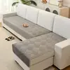 Cojín de Sofá Minimalista de Color Sólido con Ultrasónico y Pelo Corto, Almohadilla Antideslizante de Silicona para Reposabrazos de Sofá de Uso Doméstico, Cojín de Asiento de Sofá de Felpa
