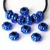 Cor Metálica de Natal Cor de Galvanoplastia UV Resistente à Cor Grande Furo Bola de Amora Frutas Redondas Contas DIY Artesanal Corrente de Celular Acessórios