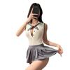 Lingerie Sexy Pijamas Sexy Uniforme JK Bonito Estudante Desgaste Campus Estilo Cos Empregada Doméstica Puro Desejo Quarto Privado Conjunto de Humor