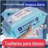 Atacado 10 pacotes de lenços para cuidados com idosos para ficar na cama, limpar o corpo, limpar as nádegas, cuidado especial de limpeza sem lavagem