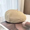 Novo Chapéu de Abóbora Simples com Lantejoulas Moda Versátil Afina o Rosto Chapéu de Artista Chapéu Boina Casual Tendência de Rua Feminino