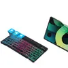 Set de Teclado y Ratón Luminosos Transfronterizos para Tableta Computadora Español Ruso Tailandés Silencioso Doble Modo Logo