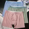 Ropa interior fina de seda helada para hombre en verano, antirozaduras, longitud extendida, secado rápido, para deportes al aire libre, bóxers de talla grande