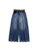 La nueva colección de otoño de Juzhi presenta jeans retro de estilo coreano de cintura alta, holgados y de pierna ancha 65023