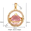 K93 Accesorios para Joyería DIY Estilo Europeo y Americano Color Luna Estrella Polar Arcoíris Zircón Colgante