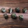 Dados Poliedros Pedra de Olho Verde Natural Jogo de Mesa Dnd Dungeons and Dragons Jogo de Lazer Dados Conjunto Z02