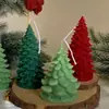 Velas navideñas creativas, regalos perfumados hechos a mano, velas con forma de árbol de Navidad, decoraciones de velas perfumadas