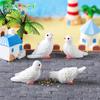 Micro paisaje creativo Isla Paloma casa villa cocotero playa plato accesorios de decoración de paisaje Mini pequeños adornos