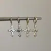 Pendientes de Cruz de Zirconia Completa Retro de Lujo Ligero para Mujer, Gama Alta, Únicos, Tendencia de Moda de Nicho, Pendientes Versátiles