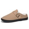 Zapatos acolchados para hombre forrados de polar, pantuflas perezosas sin cordones para exteriores, pantuflas para pareja, otoño e invierno, para interiores, pantuflas cálidas de algodón