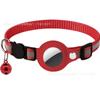 Collar Reflectante para Mascotas con Airtag Anti-Pérdida Collar con Campana para Perros de Raza Pequeña