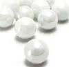 90 Piezas 16mm cuentas de vidrio de porcelana blanca 1.6cm bola decorativa blanco crema 16mm canicas blancas 500g