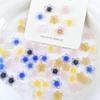 Nova luz mudando luz trompete luminoso flor unhas joias atacado resina tridimensional cinco pétalas flor DIY hairpin acessórios para unhas