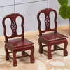 Taburete Pequeño de Madera Maciza Silla con Respaldo Taburete Infantil Taburete Bajo Silla Pequeña Hogareña Caoba Silla de Boda Sala de Estar Sofá Mesa de Café Taburete