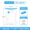 Bolsas Prontas para Armazenamento de Roupas Domésticas, Bolsas de Compressão Espessadas, Bolsas a Vácuo Transparentes para Colchas e Cobertores