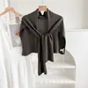Chal de Estilo Nuevo para el Verano con Protección para el Cuello en Forma de T de Color Sólido, Artículo Decorativo para Uso Diario, Bufanda de Punto