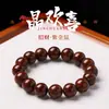 Pulsera de Ojo de Ratón Dorado Púrpura Círculo Único Semilla de Bodhi Redonda para Hombres Material Viejo Premium Cuentas de Oración Budista Cadena de Mano para Meditación y Juego