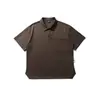 Camisa Polo Retro Estilo Japonés Nanxia de Bolsillo con Solapa y Manga Corta para Hombre, Fresca y Holgada, Casual Versátil, Top de Pareja