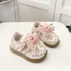 Zapatos para Niña 2026 Otoño Nuevo Tenis de Encaje para Niños Zapatillas con Lazo Dibujos Animados Zapatos Ligeros para Niños Pequeños