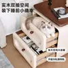 Mesita de noche Vintage 2026 Venta Caliente Pequeña para el Hogar Dormitorio Estilo Antiguo Madera Maciza Mesita de Noche Armario de Almacenamiento No Requiere Ensamblaje